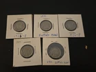 Lot of 5- Buffalo Nickels - No Dates, Varying Dates and Mint Marks, Circulated