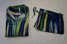 Natori 'Hayworth' Satin Georgette Pajamas Multicolor SIZE S- 170 NWOT