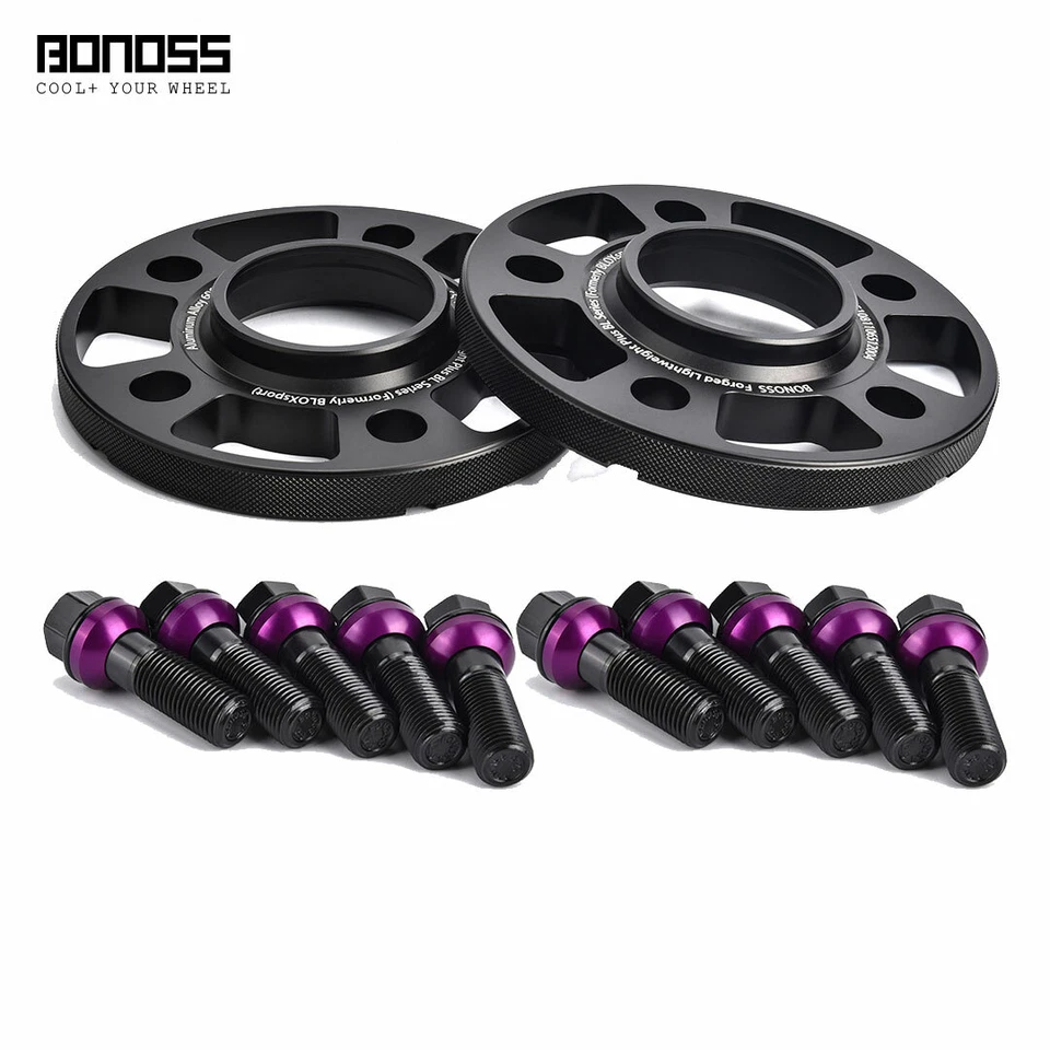 2x 15MM 2x 20MM Alloy Alluminum Wheel Spacers for Audi RS e-tron Q5 Q8 W. Bolts - Image 2 of 4