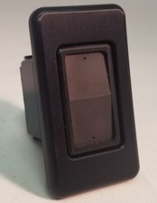 'Chiselled' Power Window Switch - Single. Billet Aluminium, Black. Hot Rod
