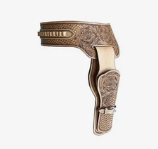 Cowboy Cartridge Belt With Holster Ammo Loops Gun Holder .22 .32 .357 .38 .44 .