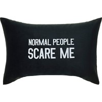Normal People Scare Me Kissen 40X60Cm, Rocker Heavy Metal Gothic Ultras, Schwarz