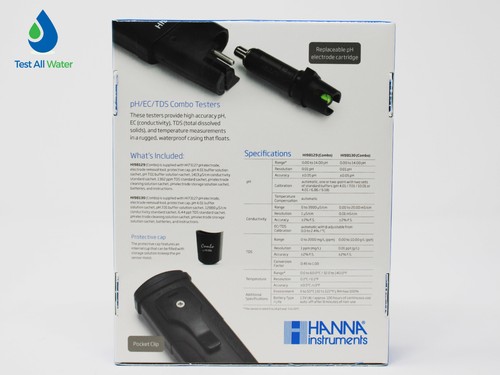 Hanna Instruments - HI-98130 - Probador de pH y EC/TDS de bolsillo, alto rango - Imagen 5 de 6