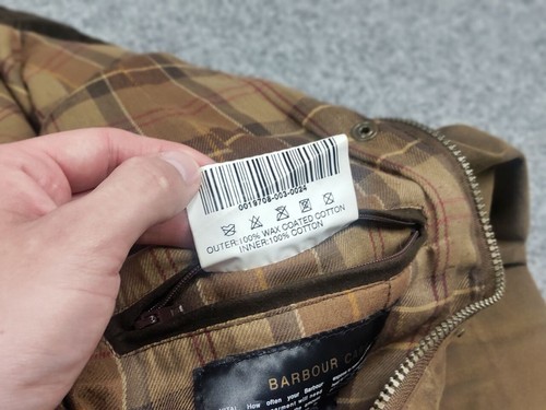 Vintage Barbour ladies utility wax Brown Pocket Jacket L1090 - Picture 16 of 18