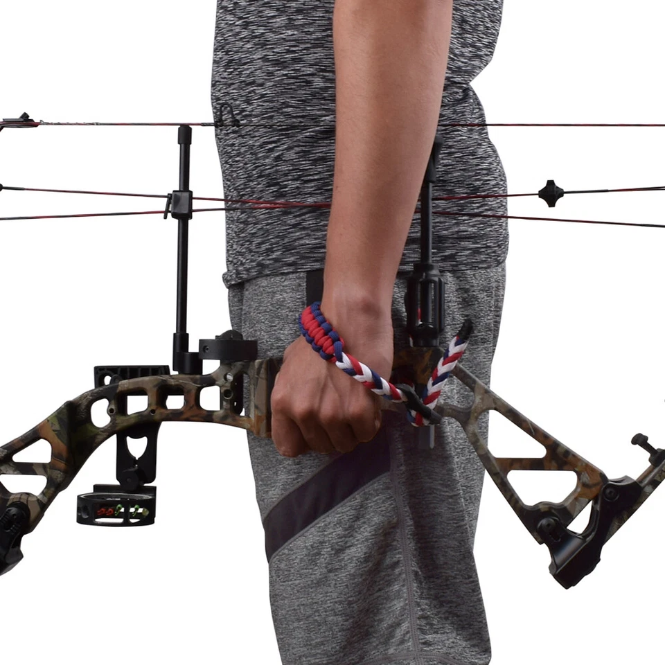 Archery Bow Wrist Sling Strap Braided Compound Bow Adjustable Paracord Colorful - Image 4 of 4