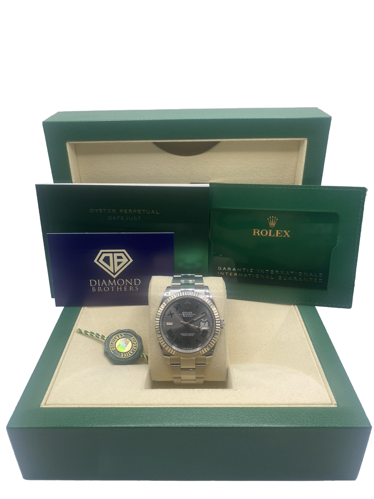 Rolex Datejust 41 126334 2022. Wimbledon Roman numeral dial.