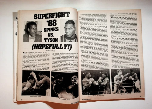 1988 March KO Knockout Boxing Magazine Sugar Ray Leonard Tyson Spinks Hagler - 画像6/8