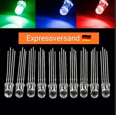 RGB LEDs 100PCS 5mm 4pin  Tri-Color Common Anode 100 Stück Expressversand aus DE