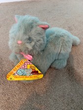 NEW Vintage Cuddly Kitty Gray Stuffed Animal Cat From Gray Drug 1984 13  