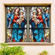 3D Baby 1766NAO Window Film Print Sticker Cling Stained Glass UV Block Fa