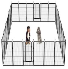 Dog Playpen Crate 8 Panel Fence Pet Play Pen Exercise Puppy Kennel Cage Yard