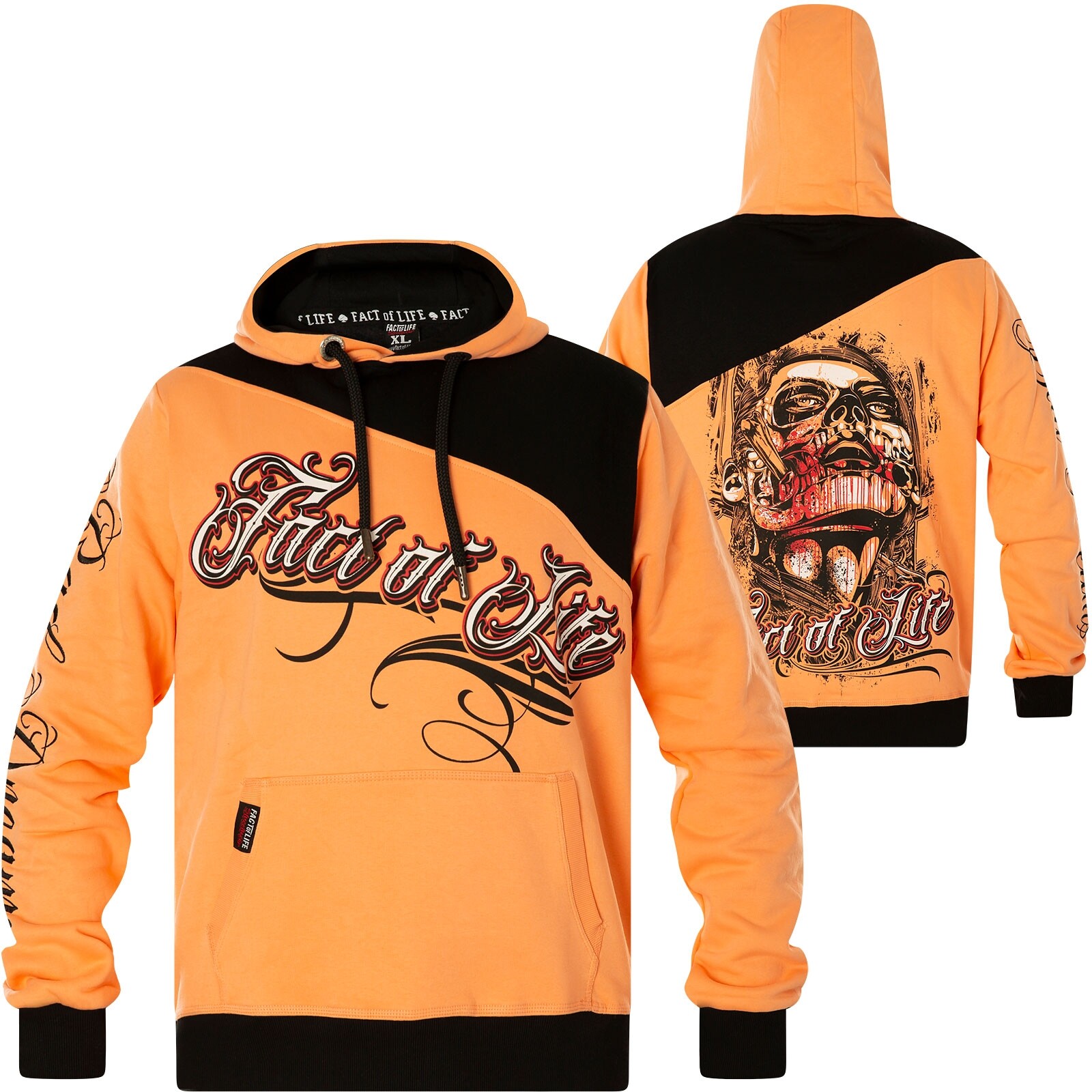 Толстовка с капюшоном FACT OF LIFE Bad Dreams SH-12 Papaya Punch Оранжевые толстовки Herren