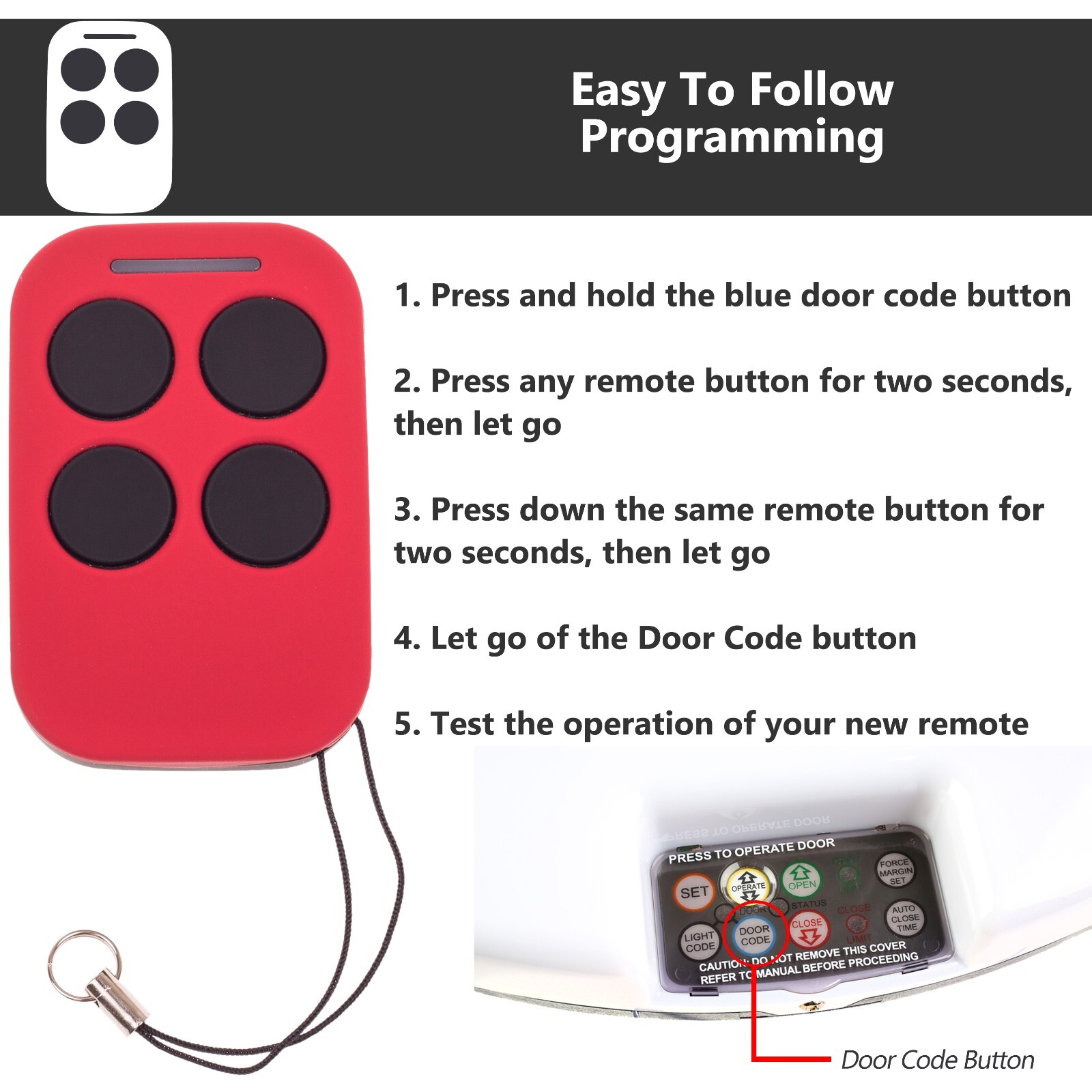 PTX5v1 Replacement Remote PTX5 AutomaticTechnology Garage Door Remote
