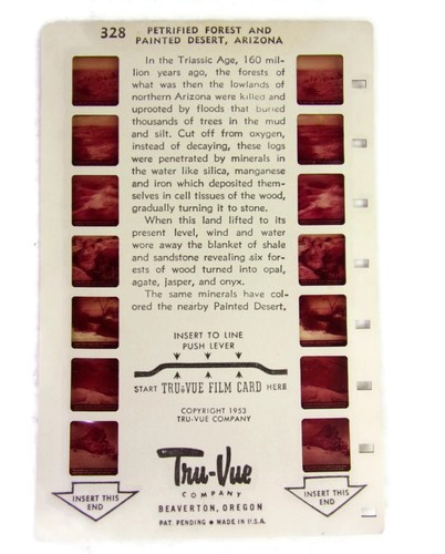 2-pks Vtg '53 & '54 Tru Vue Film Cards 328 Petrified Forest & 334 Royal Gorge - Picture 6 of 7