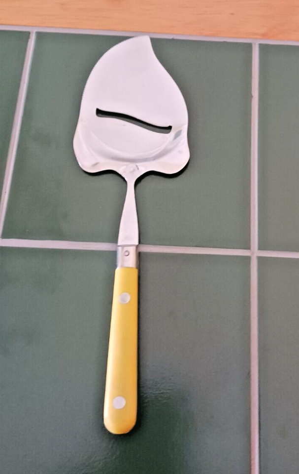 Vintage Mid Century Viking Stainless Cheese Cutter Slicer Yellow Handle