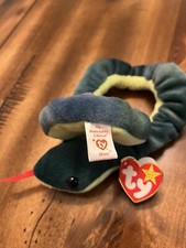 Ty Beanie Baby Hissy Snake Beanbag Plush Original Tag 1997 PE 4185 Gen 5