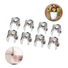4/12Pcs Glass Shelf Clamp for Bathroom Kitchen S Clamped Range 8-10mm L 10-12mm