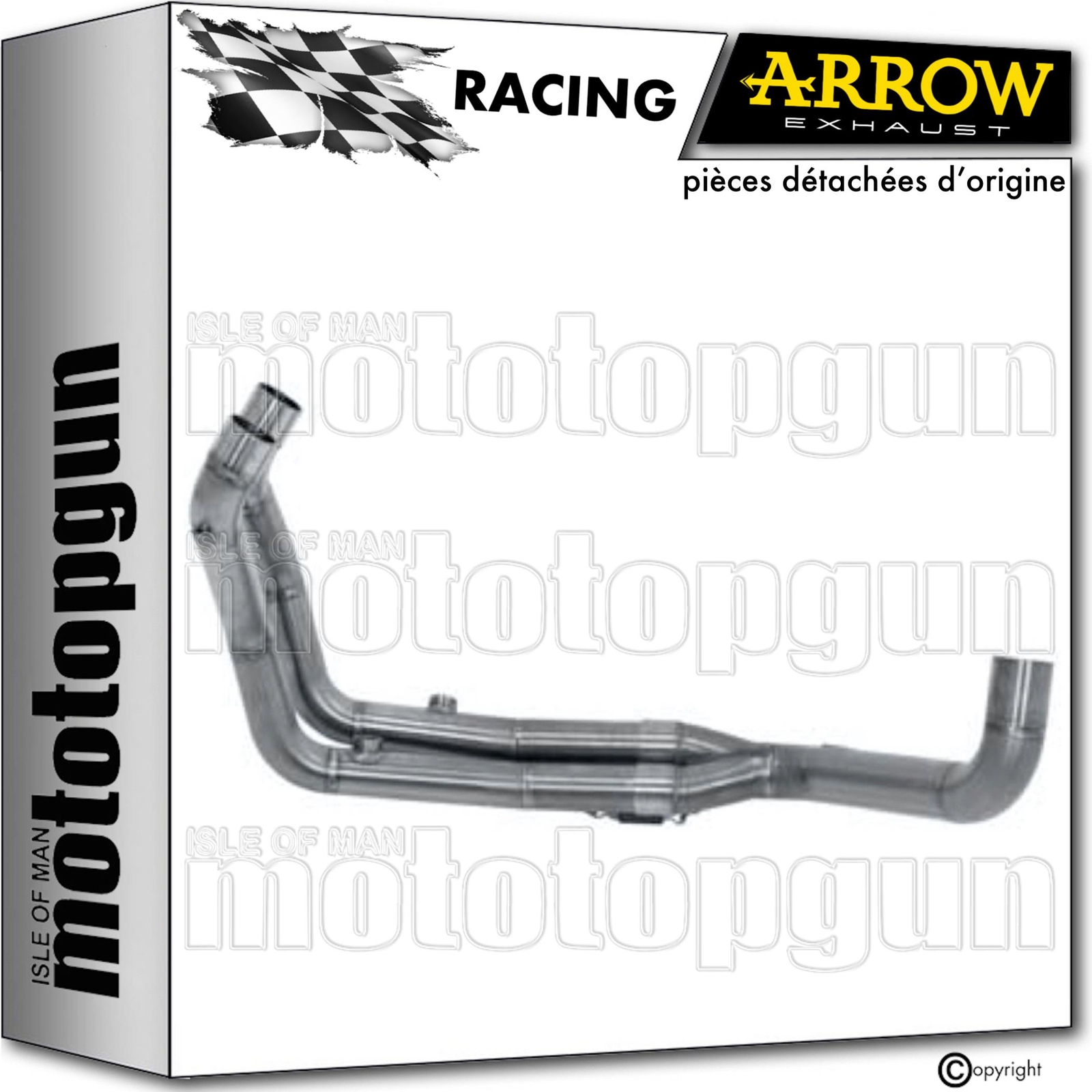 Collecteur Open Arrow pour Yamaha XT 1200 Z Super Ténéré 2013-2015 en acier inox