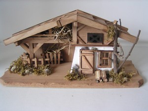 Details Zu Krippen Haus Holzhaus Stall Weihnachtsdekoration Weihnachtskrippe
