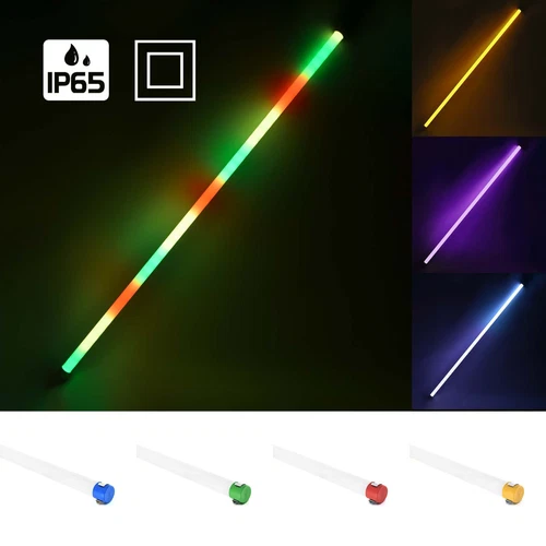 LED T8 Tube Lights 2/3/4/5FT 6500K AC Red Green Blue Purple Amber RGB Waterproof