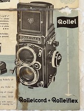 Rolleicord Rolleiflex Price Guide, Ad Brochure, Pistol Grip Instructions