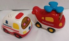 VTech Go Go Smart Wheels Al Ambulance Henry Helicopter Lights Sounds Working Lot