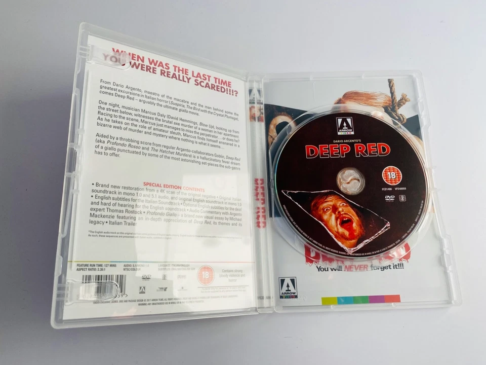 Deep Red (DVD) Dario Argento / Nicoletta Emmi Piero Mazzinghi Gabriele Lavia - Image 3 of 3