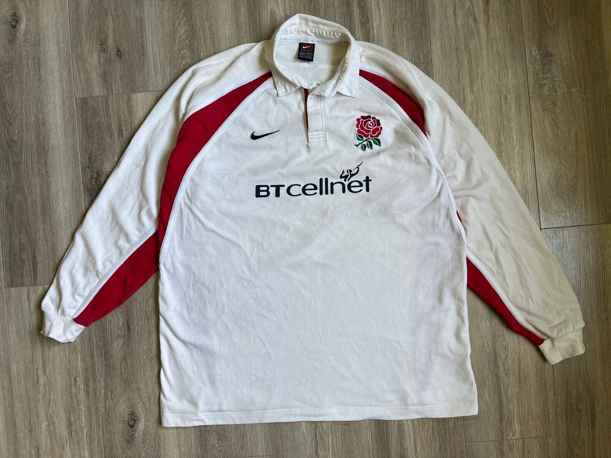 England Rugby Shirt 2000 Jersey Nike Vintage Long Sleeve