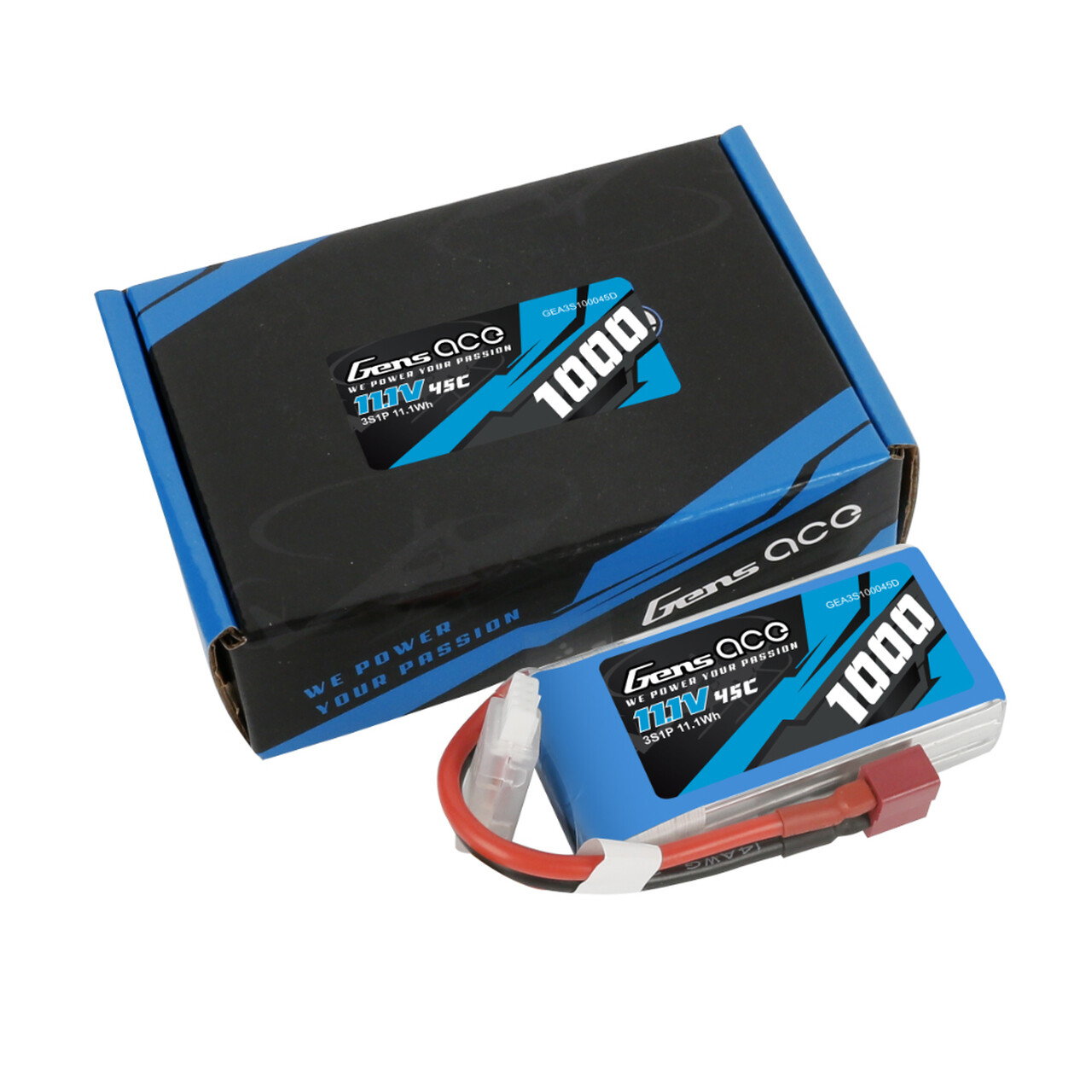 4X Gens ace 1000mAh 11.1V 45C 3S Lipo Battery Deans Plug For RC Helicopter Plane