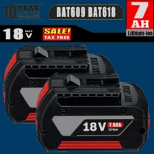 2 PACK 18V Battery For Bosch 18 VOLT 7.0AH Li-ion BAT609 BAT610G BAT618 24618-01