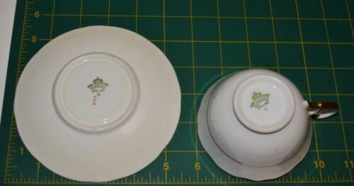 Vintage AYNSLEY Fine China England Gold IVE'S LEAVES on COBALT Band Set Tasse & Untertasse - Bild 3 von 4