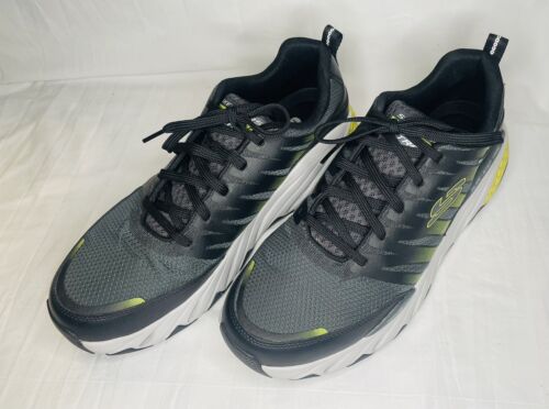 Skechers Men's Glide-Step Trail Shoes 237255 BLK - Black/Grey/Yellow ...