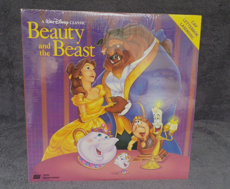 New Disney Classic Beauty & The Beast Factory sealed Laserdisc Movie "Two Disc"