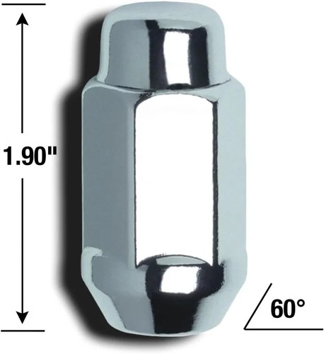 Gorilla Acorn Bulge XL Heat Treated Lug Nut 9/16"-18 Thread Size Chrome (set/32) - Picture 2 of 7