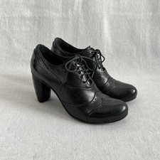Marsell Leather Heeled Oxfords Black 38.5 Women’s Made In Italy