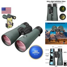 12x50 UHD Binoculars with Upgraded Phone Adapter for Adults