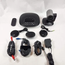 Logitech Group + Expansion Microphone Video Conferencing System Bundle