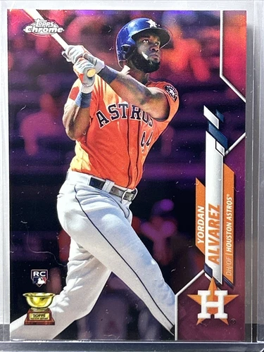 Yordan Alvarez 2020 Topps Chrome Pink Refractor Rookie RC #200 Astros