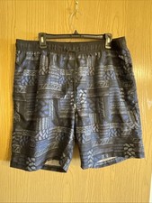 Kirkland Signature Men  s Swim Short Navy Patchwork Size XL Swim Trunks