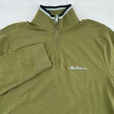 Ben Sherman Mens Winter Moss Quarter Zip Long Sleeve Pullover Shirt Size M NWT