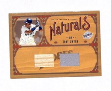 2005 Donruss Leather & Lumber Tony Gwynn Naturals Jersey Bat Card 43/100 Padres