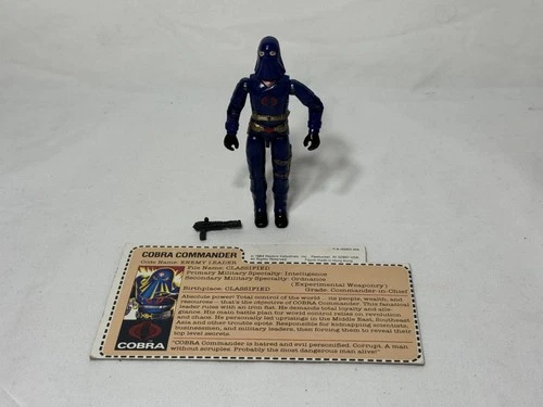 Vintage GI Joe 1984 Mail Away Hooded Cobra Commander File Card 100% Complete