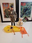 Vintage Gijoe Scramble Pilot 1960s Hasbro Original Painted Head Red