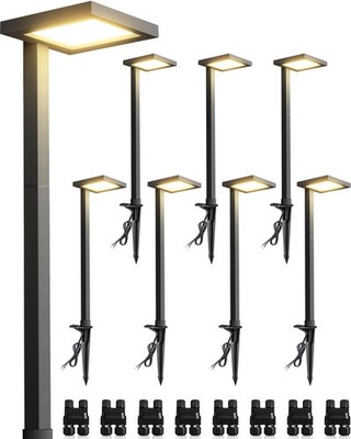 SUNVIE Low Voltage Landscape Lighting with Connectors 5W Anti-Glare LED Pathw...