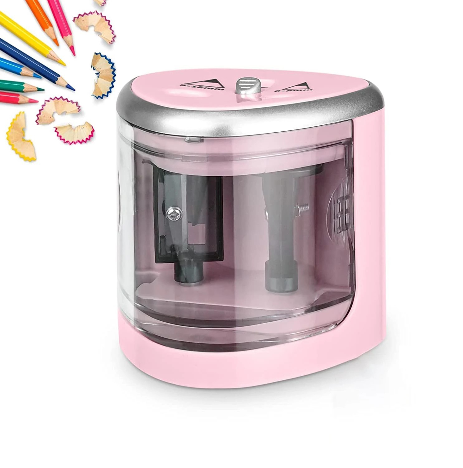 Two-hole Automatic Electric Pencil Sharpener Helical Blade Fast Sharpen multi co