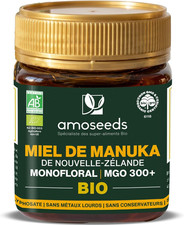 Miel De Manuka Monofloral BIO 250G | 100% Cru, MGO 300+ | Qualité Supérieure