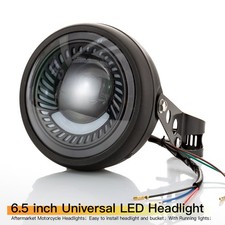6.5" Motorrad LED Scheinwerfer Hauptscheinwerfer Lampe Für Harley Cafe Racer DE