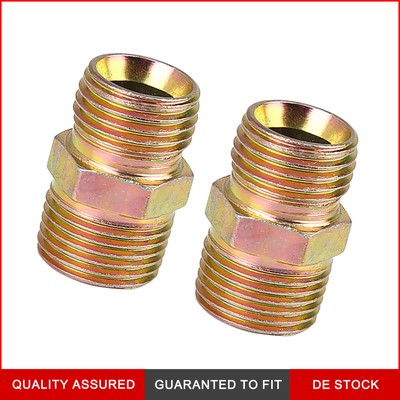 2 stücke 3/8 ''NPT zu M16 x 1,5mm Männlich Gerade Luft Schlauch Anschluss Adapter
