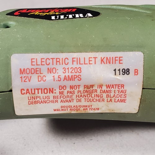 American Angler Ultra 31203 Electric Fillet Fish Knife 2 Blades 12V DC Plug Only - Picture 17 of 19