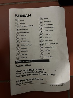 Original Nissan NV200 / e-NV200 - KE500-JX00A - NEU